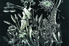 <em>Visions</em> de Luminariste. Peinture sur verre - Photo © Benjamin Nesme