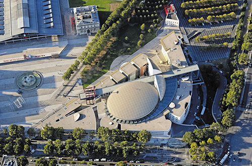 Vue aérienne de la Philharmonie 2 - Photo © Philippe Guignard