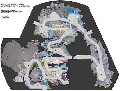 Cartographie des sols issue du modèle 3D texturé - Document © Edytem
