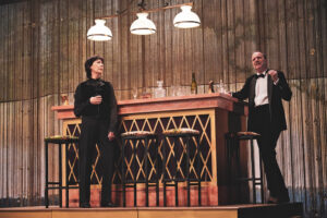 Anne Alvaro (Hamlet) et Gérard Watkins (Claudius) - Photo © Pierre Planchenault