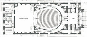 Plan de niveaux : scène et orchestre - Document © Fabre-Speller