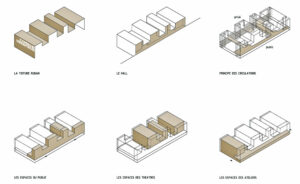 Axonométries et organisation des espaces - Document © Fres Architectes