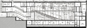 Coupe longitudinale du bâtiment dans son ensemble - Document © Architecture & Technique