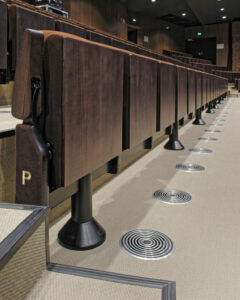 Plenum de soufflage, assises