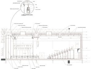 Plan du DCE, coupe longitudinale - Document © dUCKS scéno