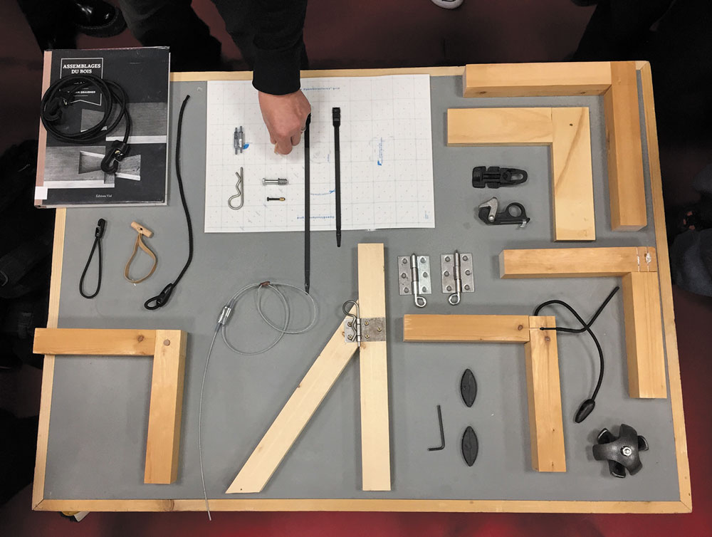 Atelier organisé autour de prototypes de châssis innovants, modulaires et réemployables à La Réserve des Arts et au Théâtre de l'Aquarium - Photo © Annabel Vergne