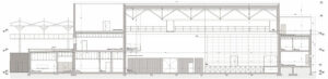 Coupe longitudinale de la nouvelle construction - Document © Rudy Ricciotti