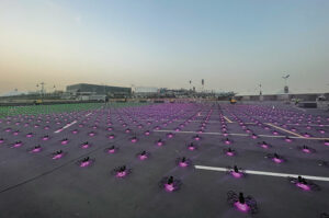 Zone de décollage des drones. Riyadh Season 2022 - Photo © Séverine Monnet