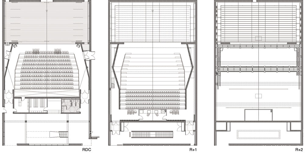 Plan de détails de la grande salle - Document © Atelier d’architecture King Kong