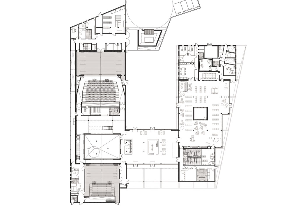 Plan de niveau du rez-de-chaussée - Document © Atelier d’architecture King Kong