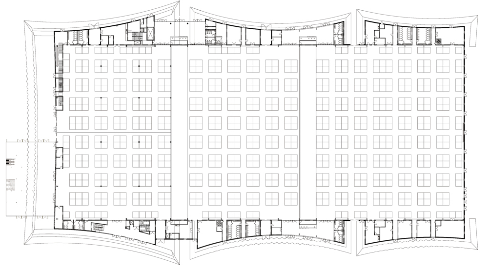 Pavillon d’expositions, niveau rez-de-chaussée - Document © Chaix & Morel et Associés