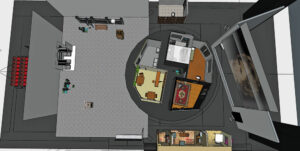 Vue 3D du dessus - Document © Amber Vandenhoeck