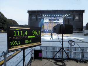 Calibration des afficheurs-enregistreurs Scène Château à Marsatac, 2024 (afficheur 10Easy) - Photo © Marsatac