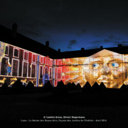 Luna, musée des Beaux-Arts, façade des Jardins de l’Évêché, avril 2016 - Photo © Camille Gross, Olivier Magermans