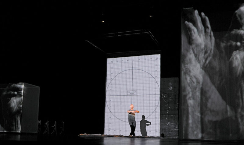 Projection et réglage de mire sur la structure centrale