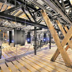 Gril de marche, platelage bois