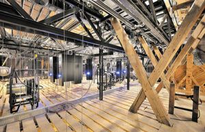 Gril de marche, platelage bois