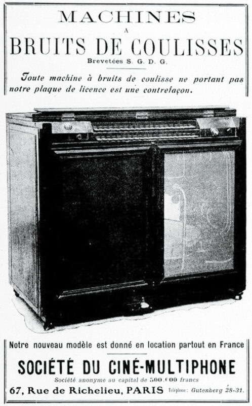 Machine à bruits de coulisses