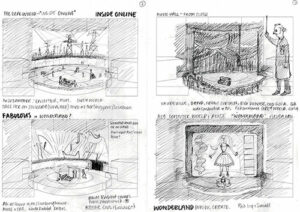 wonder.land, storyboard - Document © Rae Smith - 59 Productions