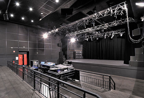 Régies en salle implantées au niveau de la 1ère terrasse