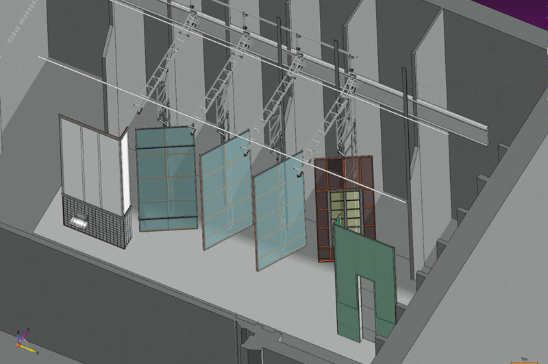Vue 3D du décor en mouvement - Document © Comédie-Française