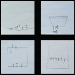 Celui qui tombe, croquis de travail - Document © Yoann Bourgeois