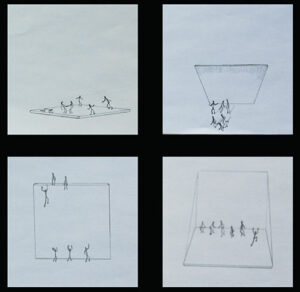 Celui qui tombe, croquis de travail - Document © Yoann Bourgeois