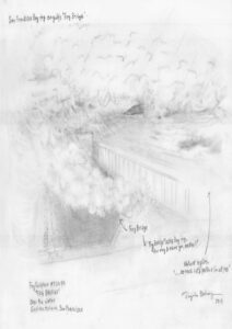 Fog Bridge #72494, San Francisco, 2013 - Esquisse © Fujiko Nakaya