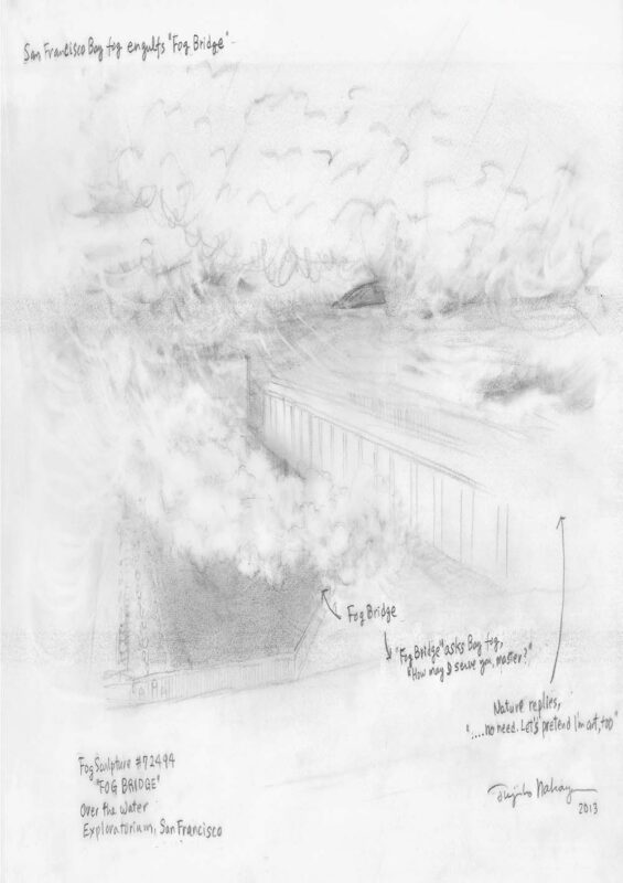 Fog Bridge #72494, San Francisco, 2013 - Esquisse © Fujiko Nakaya