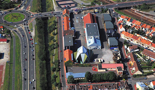 Vue générale aérienne sur le Channel