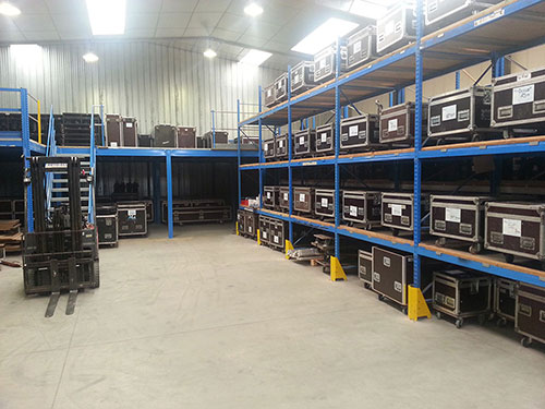 Une des salles du stock de Melpomen à Nantes