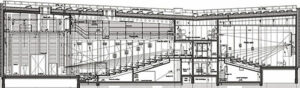 Coupe longitudinale - Document © Architecture Maria Godlewska