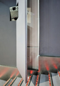 Panneau acoustique mobile, variabilité acoustique (face absorbante et face réfléchissante)