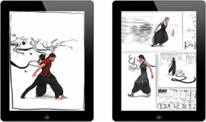 Bangalore Fictions, extrait iPad - Photo © N+N Corsino