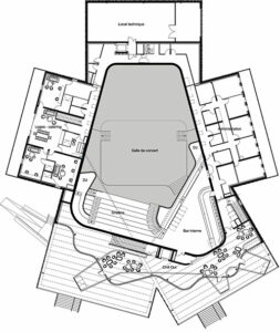 Plan niveau + 1 - Document © Herault-Arnod Architectes