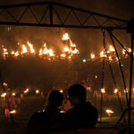 Installation de feu de la Compagnie Carabosse au parc de la Tête d’Or - Photo © Michel Djaoui