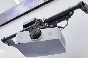 Projecteur Christie dans le hall d'accueil