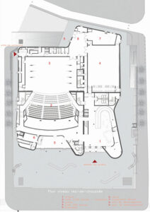 Plan niveau 00 - rez-de-chaussée - Document © Agence Archidev