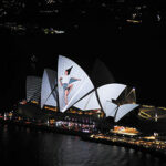 Lighting of the Sails, projections sur la façade de l'Opéra de Sydney - Photo © Urbanscreen