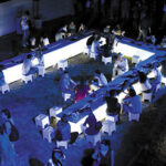 Éléments d’éco-scénographie lors de la dernière édition des Nuits Carrées d’Antibes - Photo © Les Nuits Carrées
