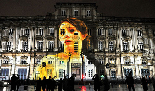 TranseNocturne de Marie-Jeanne Gauthé (Light Motif), place des Terreaux - Photo © Muriel Chaulet