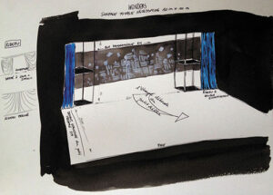 Croquis du décor - Document © Aline Breuckner - Compagnie Side-Show