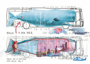 Dessin avec la transformation du bus - Document © DR