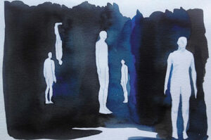 Croquis d'ambiance des corps dans l’espace - Document © Aline Breuckner - Compagnie Side-Show