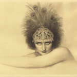 Geneviève Vix dans le rôle-titre de Salomé de Strauss, Palais Garnier, 1926, estampe de P. Godard - BmO, Musée n° 826