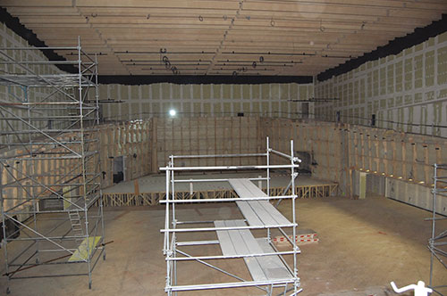 Vue de la salle en chantier de l’Auditorium à Poitiers - Photo © Philippe Warrand