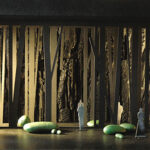 Maquette du décor de Blanche Neige représentant l'avant-projet de la forêt, scénographie Thierry Leproust - Photo Thierry Leproust