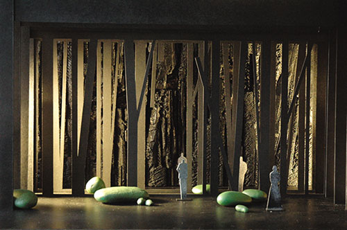 Maquette du décor de Blanche Neige représentant l'avant-projet de la forêt, scénographie Thierry Leproust - Photo Thierry Leproust