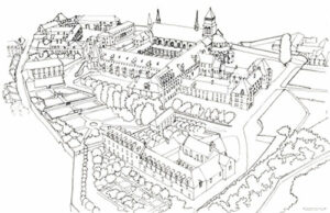 Dessin de l’abbaye de Fontevraud - Document © CCO