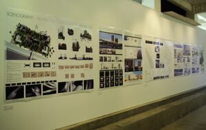 Vues de l’exposition des travaux des étudiants Scénographie & Architecture - Photos © Mahtab Mazlouman